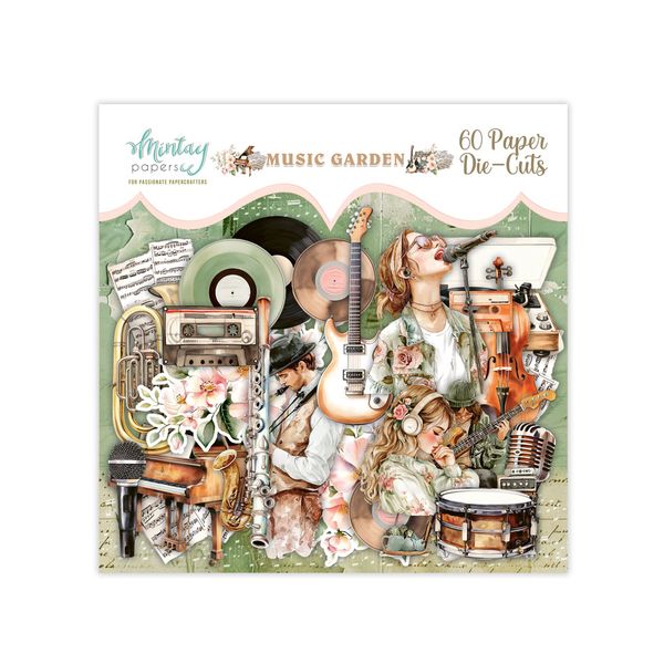 Mintay Music Garden Paper Die-Cuts, 60 pcs