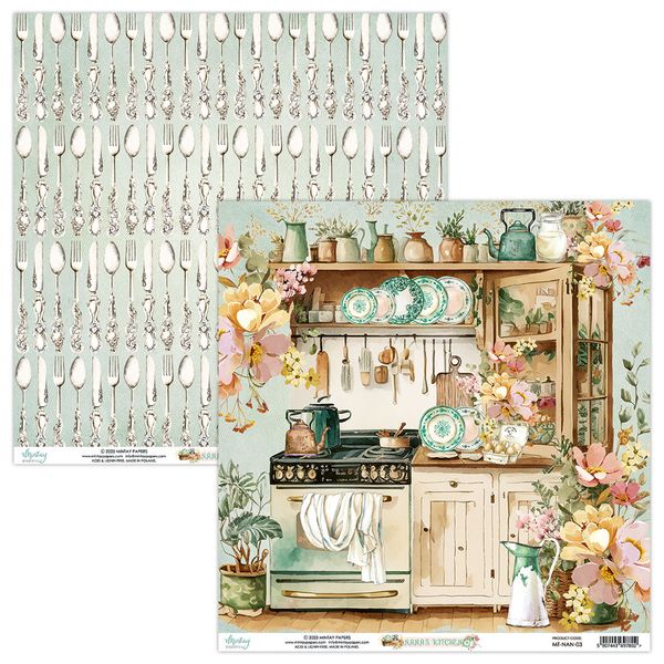 Mintay Nana's Kitchen 03 12 x 12 DS Paper