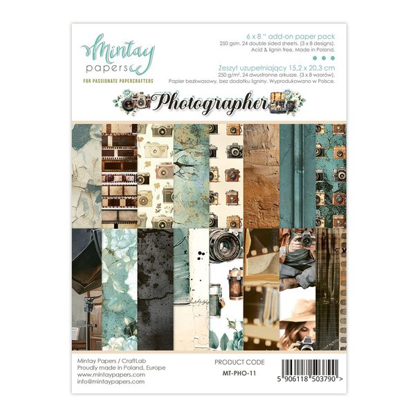 Photographer 6x8 add-on paper pack