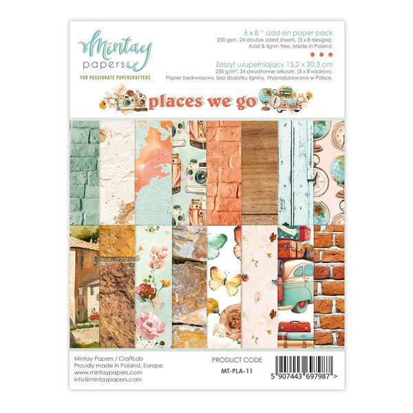 DISC - Mintay Places We Go 6 x 8 Add-On Paper Pad