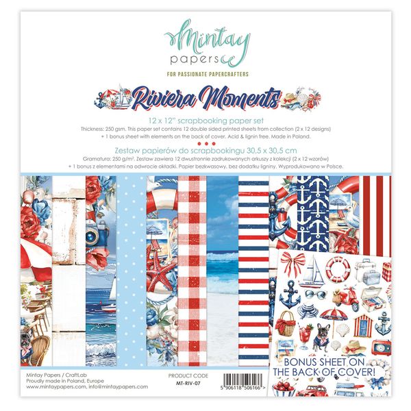 Mintay 12 x 12 Paper Set - Riviera Moments