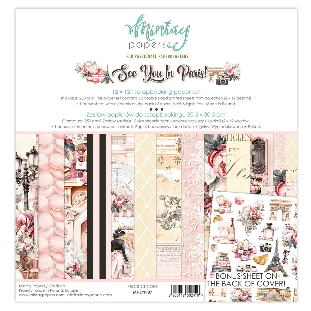 12 x 12 Paper Set - See You In Paris