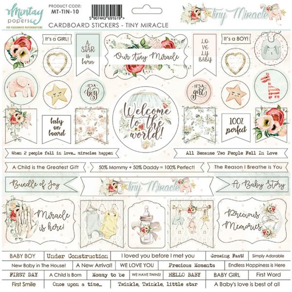 Tiny Miracle Cardboard Stickers