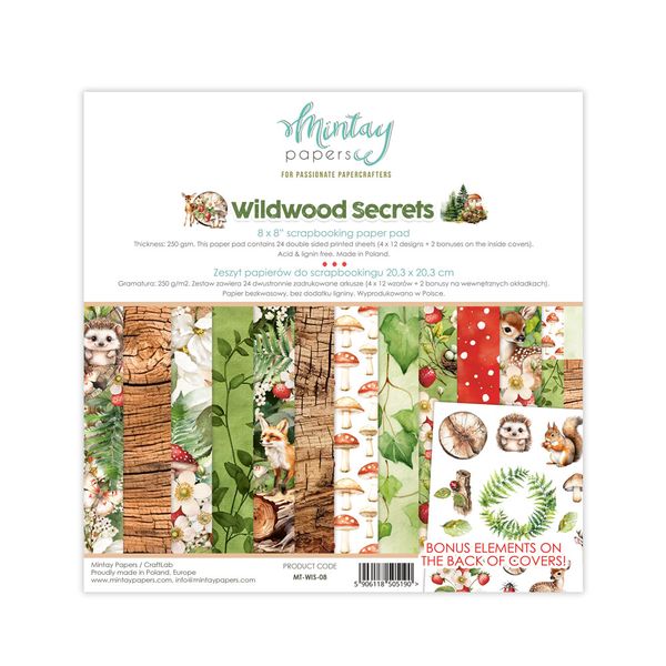 Mintay Wildwood Secrets 8 x 8 Paper Pad