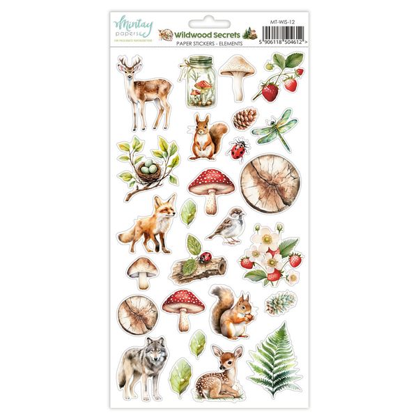 Mintay Wildwood Secrets 6 x 12 Paper Sticker Elements