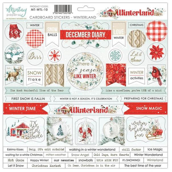 Winterland Cardboard Stickers