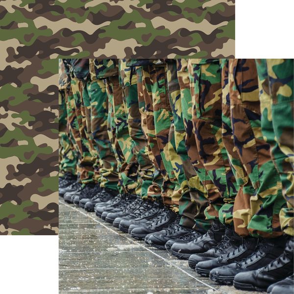 Reminisce Military Life: At Attention DS Paper (1 Sheet)