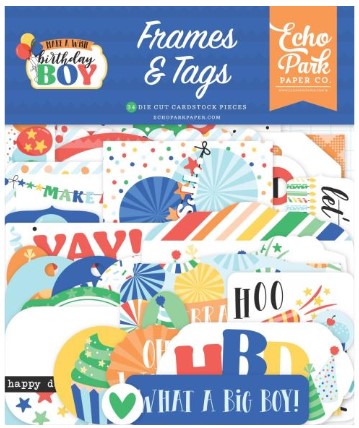 Echo Park Make a Wish Birthday Boy Frames & Tags