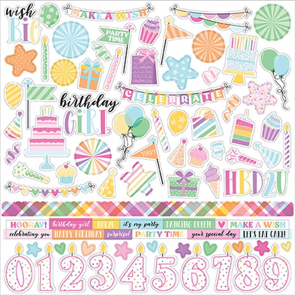 Make a Wish Birthday Girl Element Sticker