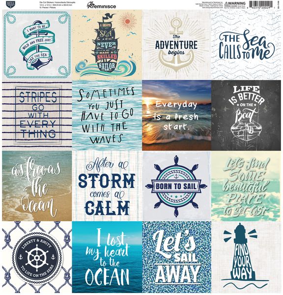 Reminisce Nautical Mood 12x12 Custom Stickers