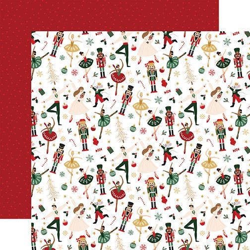 Echo Park Nutcracker Christmas: Echo Park Nutcracker Christmas: 12x12 DS Patterned Paper (1 Sheet)