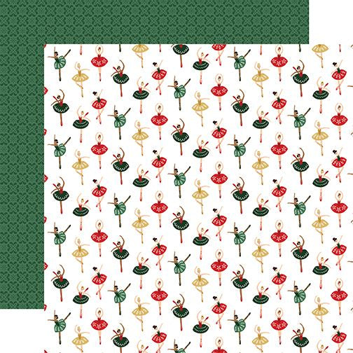Echo Park Nutcracker Christmas: Festive Ballerinas 12x12 DS Patterned Paper (1 Sheet)