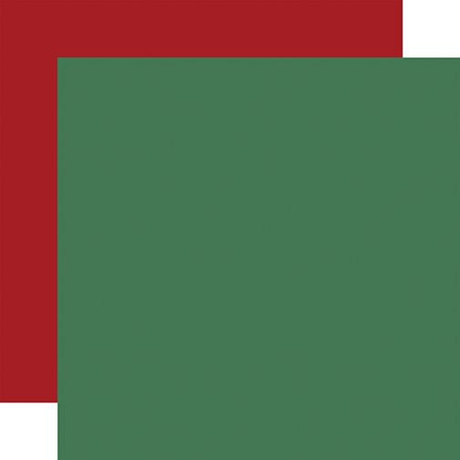 Nutcracker Christmas Green / Dk. Red 12x12 Coordinating Solid Paper (1 Sheet)