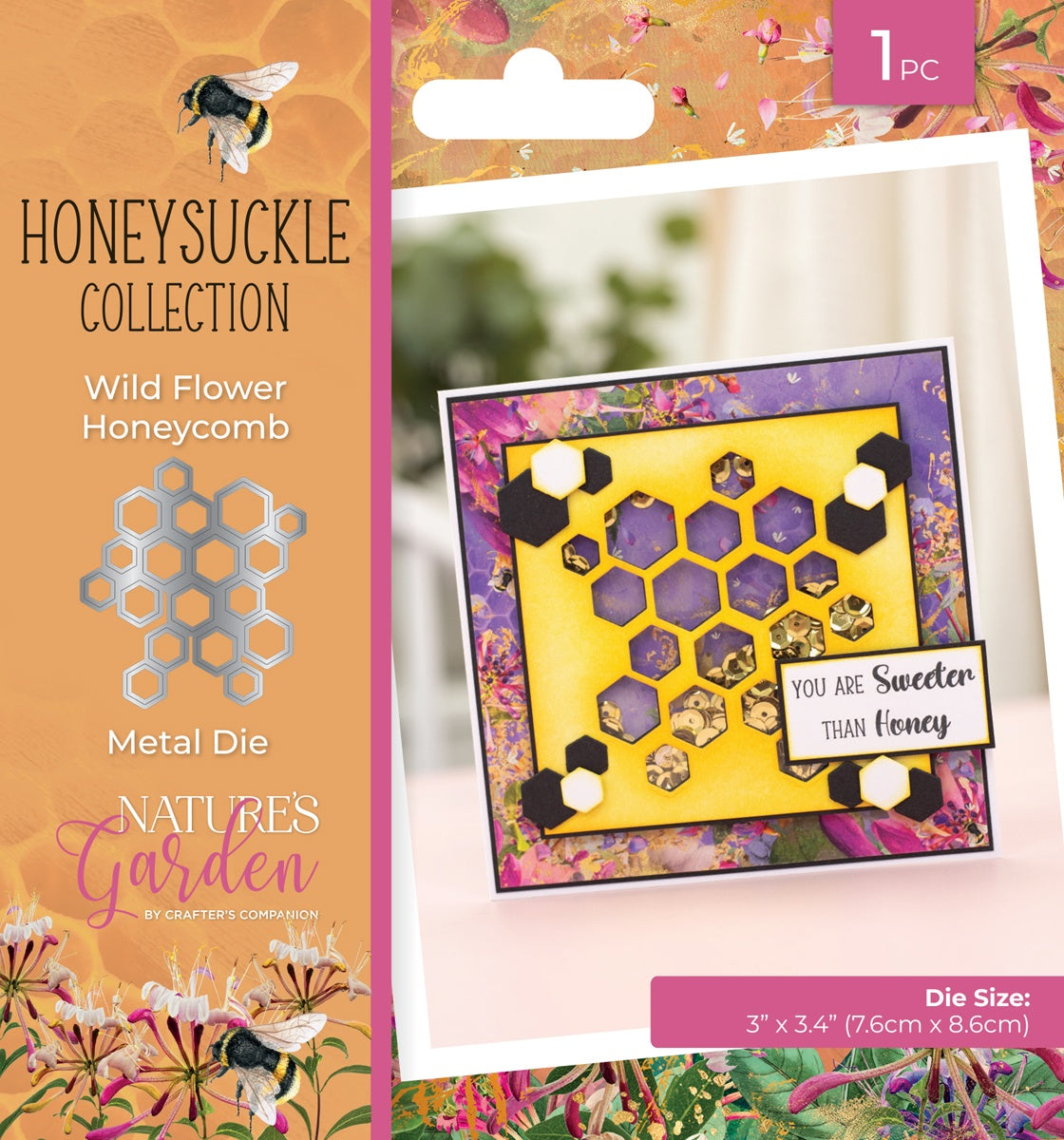 Nature's Garden Honeysuckle Metal Die-Wild Flower Honeycomb