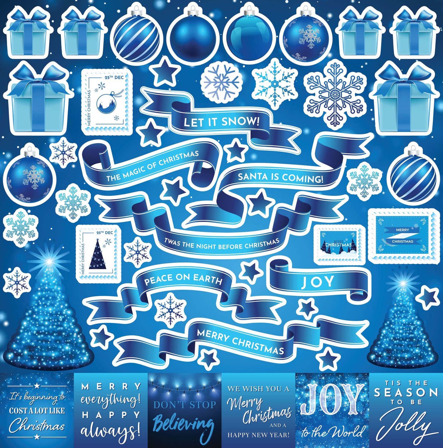 Reminisce Nordic Noel 12x12 Sticker