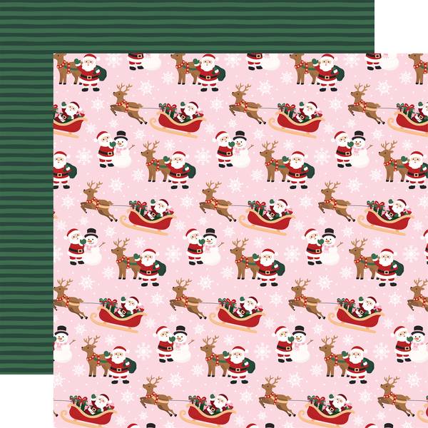Echo Park North Pole Christmas: Santa Buddies 12x12 DS Paper (1 Sheet)