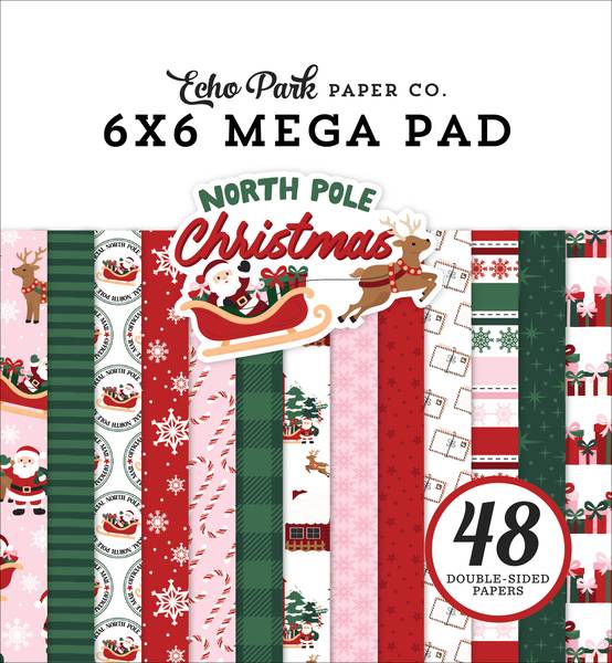 Echo Park North Pole Christmas Cardmakers 6X6 Mega Pad