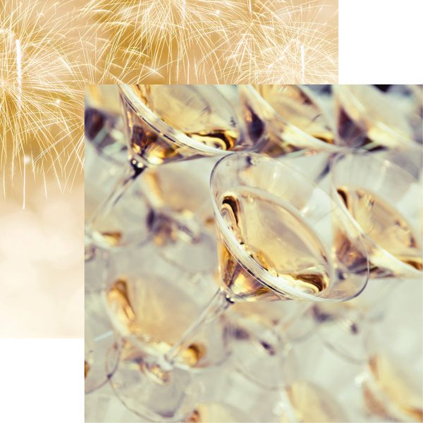 Reminisce New Year's Collection: Champagne Toast DS Paper (1 Sheet)