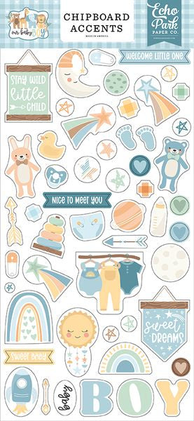 Echo Park Paper Company Our Baby Boy Chipboard Accents