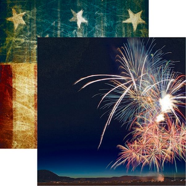 Reminisce Old Glory: Fireworks Paper DS Paper (1 Sheet)