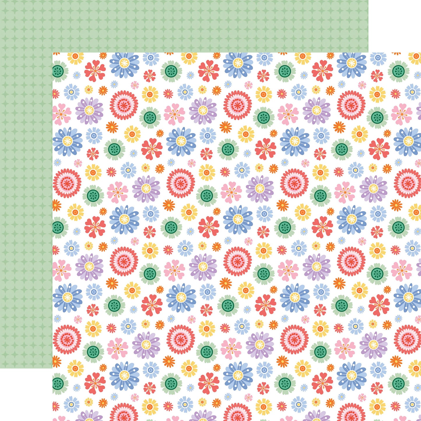 Echo Park Our Groovy Summer: Groovy Flowers 12x12 Patterned Paper