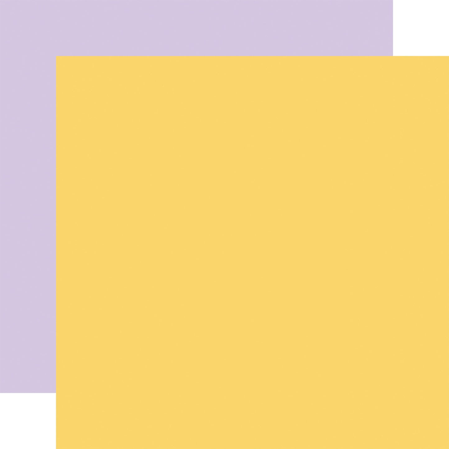 Echo Park Our Groovy Summer: Yellow / Purple 12x12 Coordinating Solid Paper