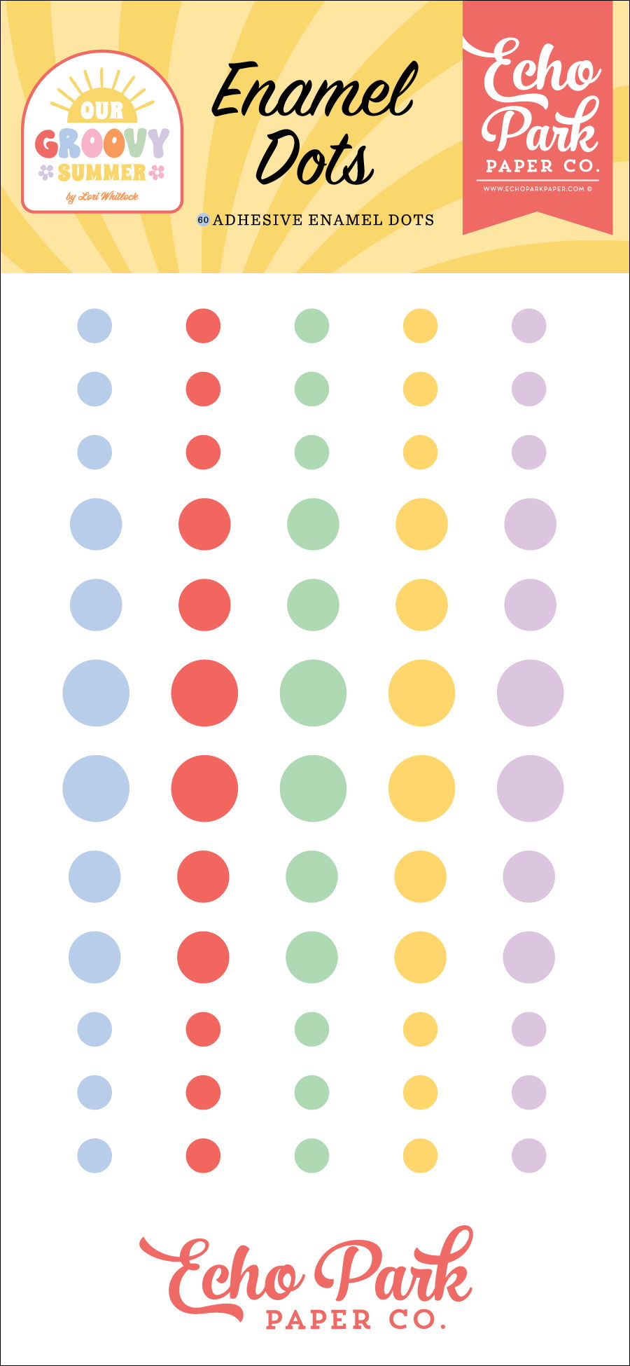 Echo Park Our Groovy Summer Enamel Dots