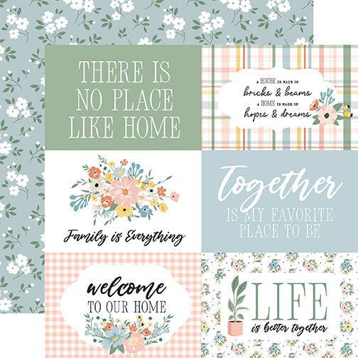 Our Happy Place 6x4 Journaling Cards 12x12 DS Patterned Paper (1 Sheet)