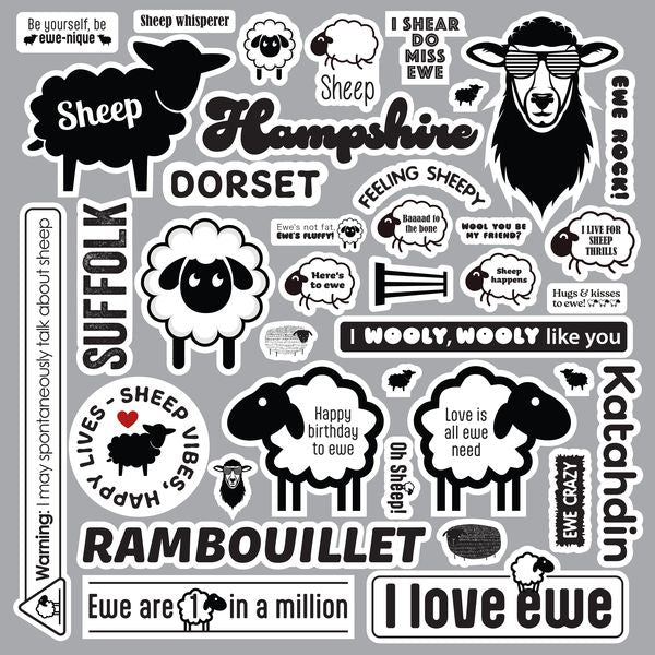 Reminisce Oh Sheep!12x12 Sticker