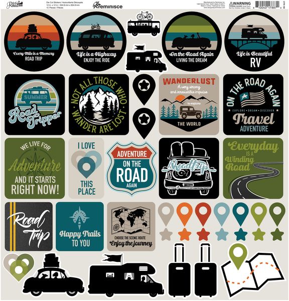Reminisce On the Road 12X12 Sticker