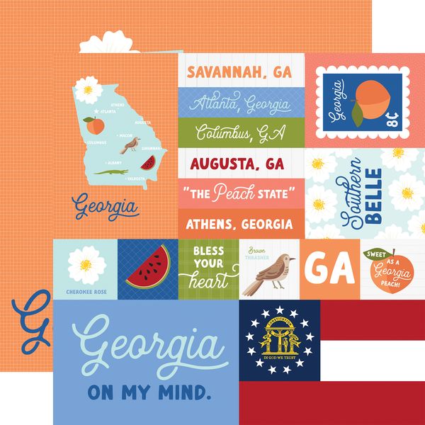 Echo Park Our United States: Georgia DS Paper (1 sheet)