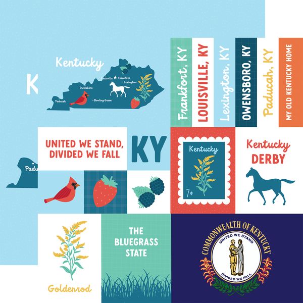 Echo Park Our United States: Kentucky DS Paper (1 sheet)