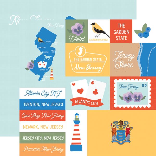 Echo Park Our United States: New Jersey DS Paper (1 sheet)