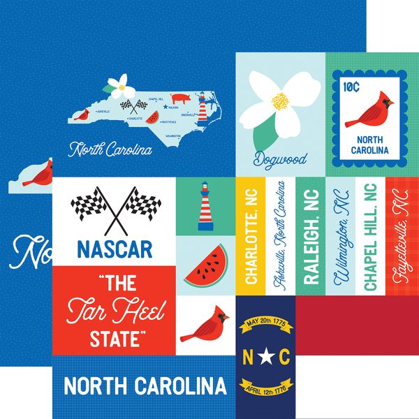 Echo Park Our United States: North Carolina DS Paper (1 sheet)