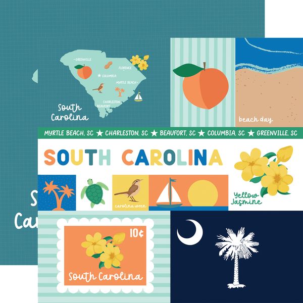 Echo Park Our United States: South Carolina DS Paper (1 sheet)