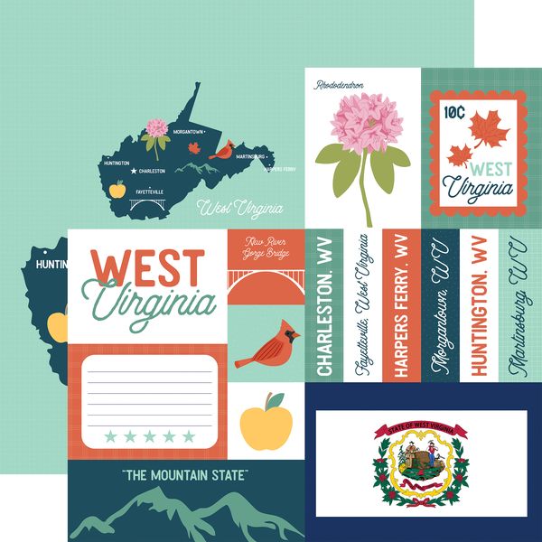 Echo Park Our United States: West Virginia DS Paper (1 sheet)