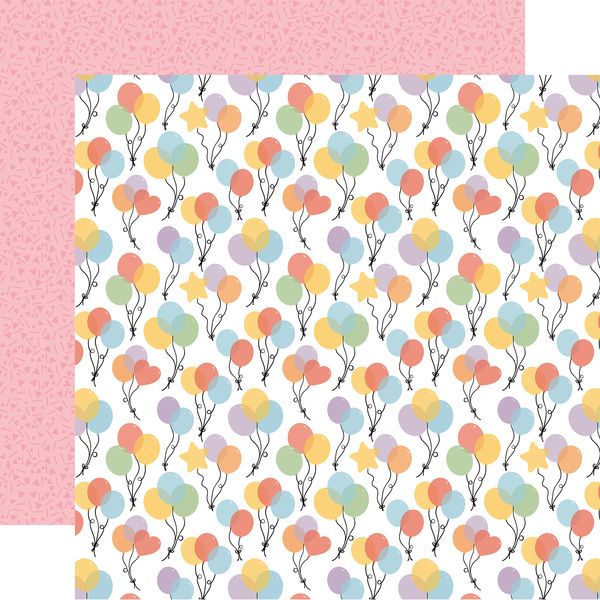 Echo Park Party Animal Party Balloons 12x12 DS Patterned Paper (1 Sheet) (1 Sheet)