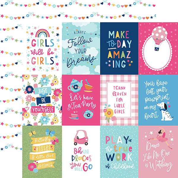 Play All Day Girl 3X4 Journaling Cards DS