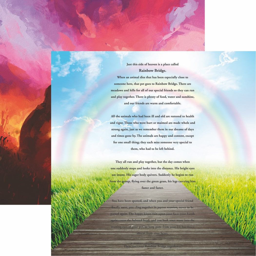Reminisce Pawprints On My Heart: Rainbow DS Paper (1 Sheet)