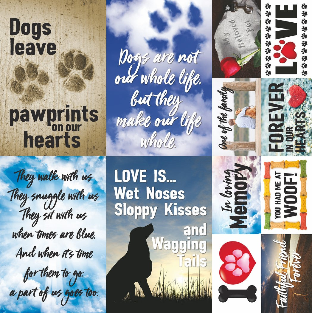 Reminisce Pawprints on my Heart Sticker