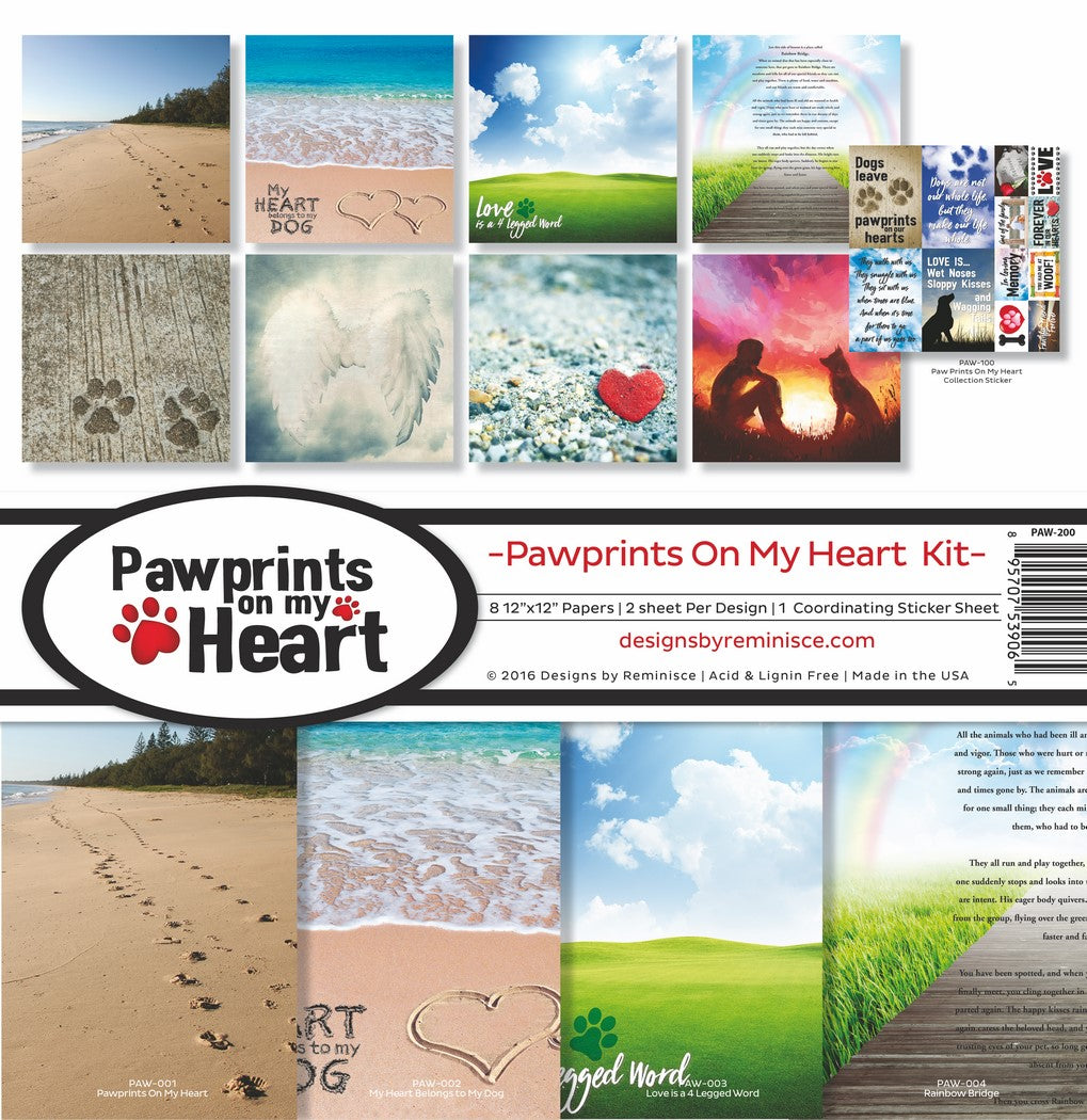 Reminisce Pawprints On My Heart Collection Kit