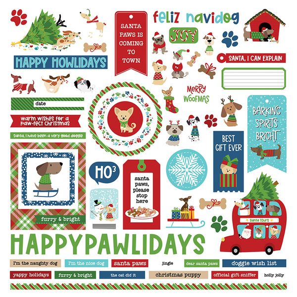 PhotoPlay Santa Paws Dog Element Sticker