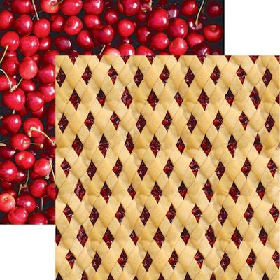 Reminisce Pie Time: Cherry Lattice Paper DS Paper (1 Sheet)