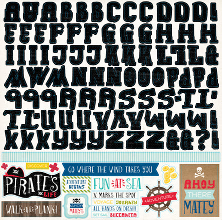 Echo Park Pirate Life Alpha Sticker