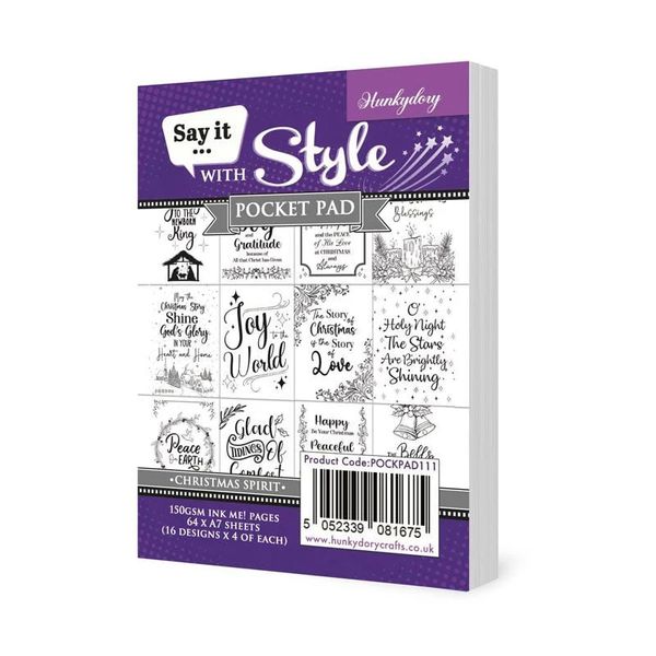 Hunkydory Say It With Style Christmas Spirit Pocket Pads