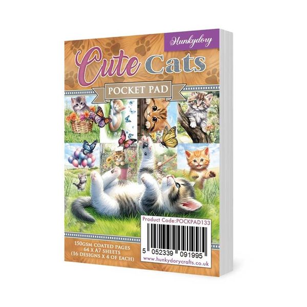 Hunkydory Cute Cats Pocket Pad