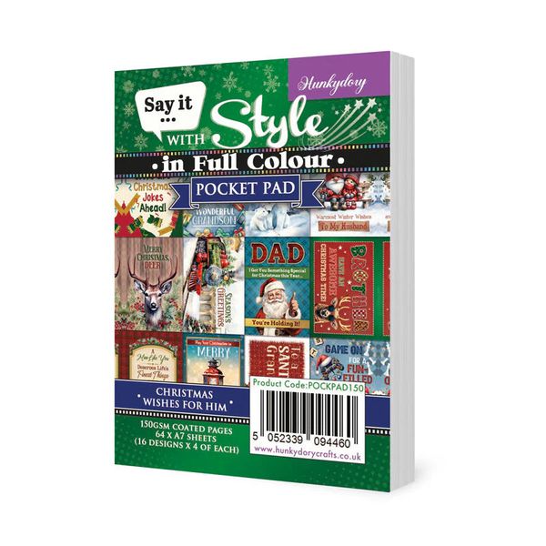 Hunkydory Christmas Wishes for Him Say it with Style In Full Colour