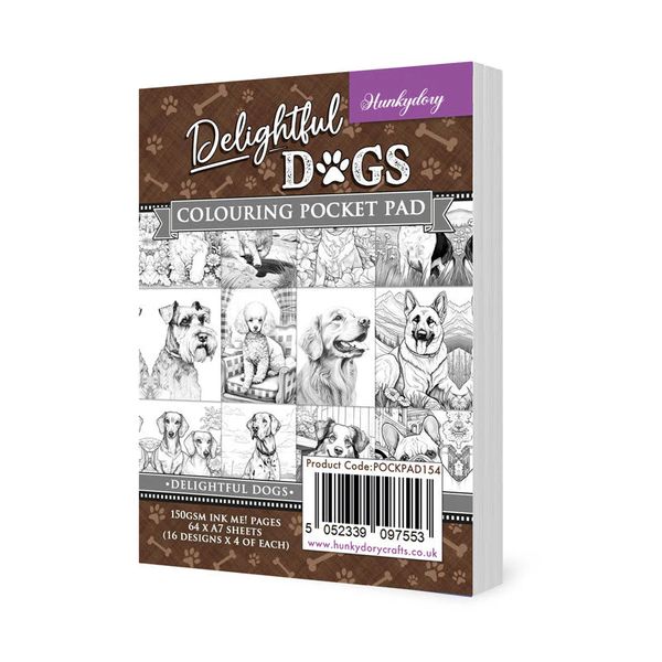 Hunkydory Colouring Delightful Dogs Pocket Pads