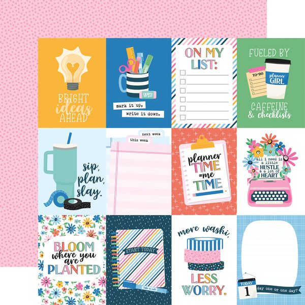 Echo Park Plan on It: 3x4 Journaling Cards