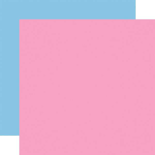 Echo Park Plan on It: Pink / Blue 12x12 Coordinating Solid DS Paper